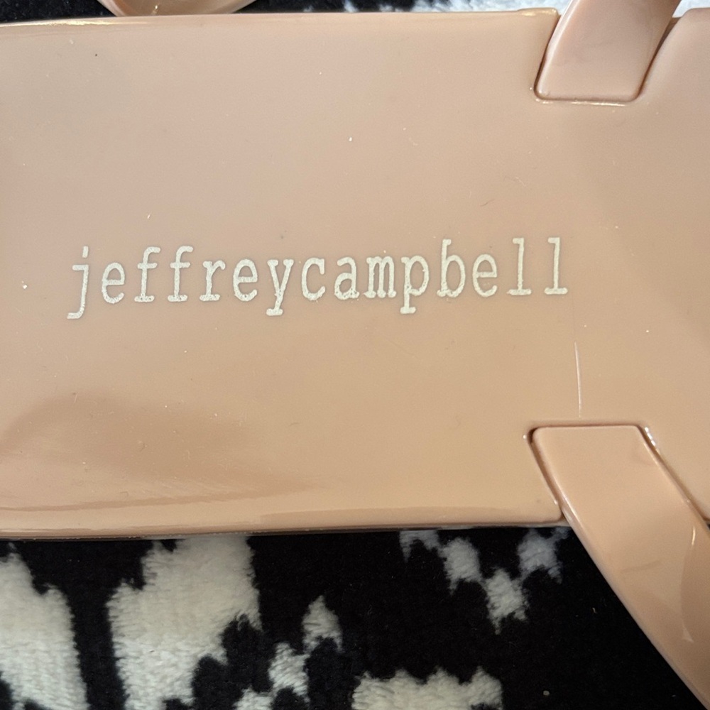 Jeffrey Campbell Nude Sandals with Gold Detail - Picture 5 of 5